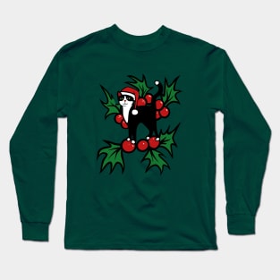 Tuxedo Cat Christmas Long Sleeve T-Shirt